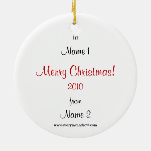 Screech Owl kerstschilderij met waterverf Keramisch Ornament (Achterkant)