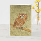 Screech Owl- 'Loudmouth' Kaart (Gele Bloem)