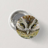 Screech Owl Pin Ronde Button 3,2 Cm (Voorkant /achterkant)