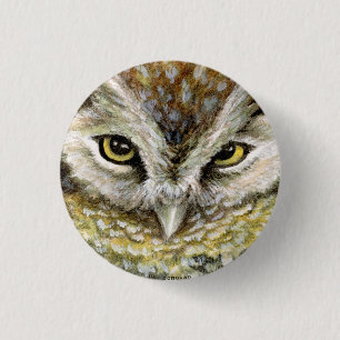 Screech Owl Pin Ronde Button 3,2 Cm