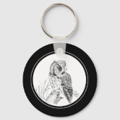 Screech Owl Sleutelhanger in potlood (Voorkant)