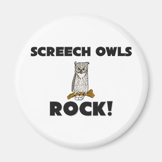 Screech Uilen Rock Magneet (Voorkant)