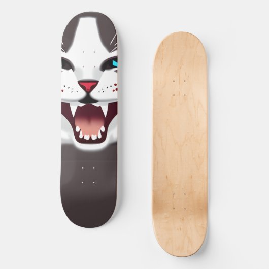 Screeching Blue Eyed Cat Persoonlijk Skateboard (Voorkant)