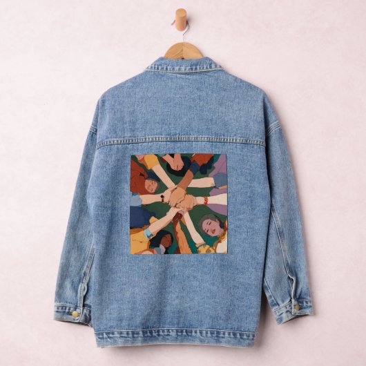 Screen-Print Poster op denim jas Jacket (Hangar)