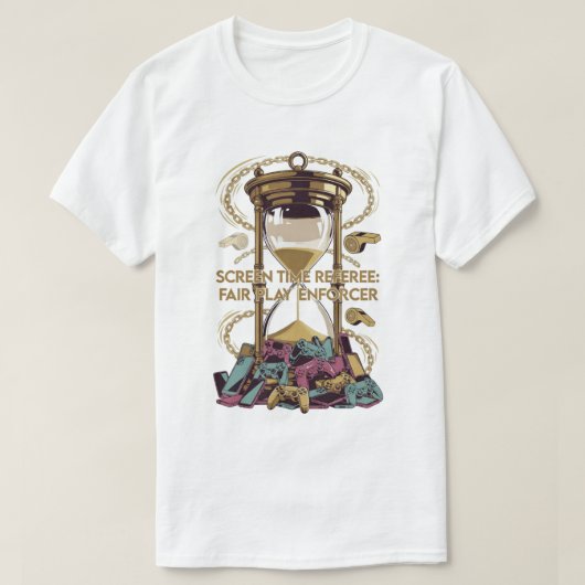 Screen Time Referee T Shirt, Fair Play Enforcer T-shirt (Design voorkant)
