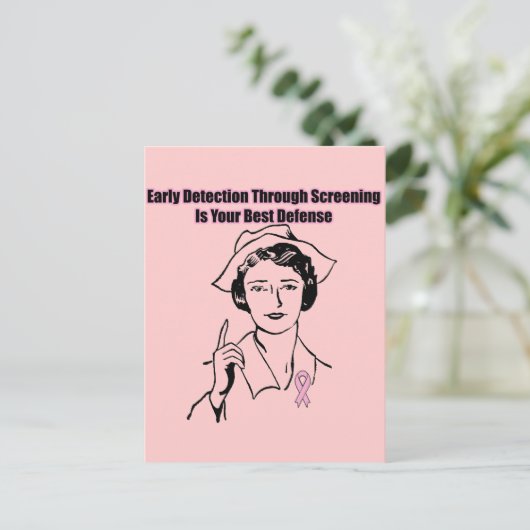 Screening van borstkanker briefkaart (Staand voorkant)