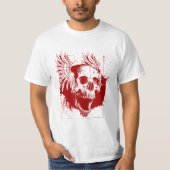 Screeningend SKULL Grunge Bloody Shirt (Voorkant)