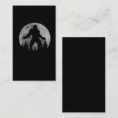 Screeningende Bigfoot Full Moon Silhouette Visitekaartje (Voorkant / Achterkant)