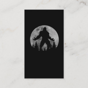 Screeningende Bigfoot Full Moon Silhouette Visitekaartje