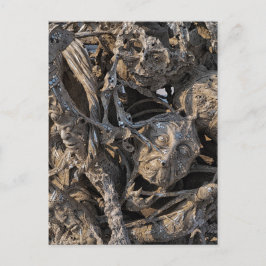 Screeninghoofden Macabre Sequin Art, White Temple Briefkaart