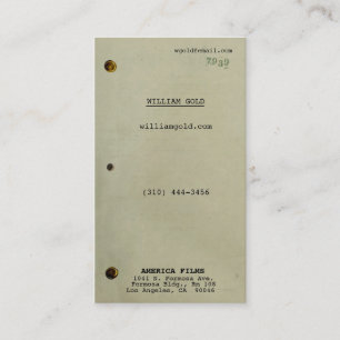 Screenplay Vintage ii Visitekaartje
