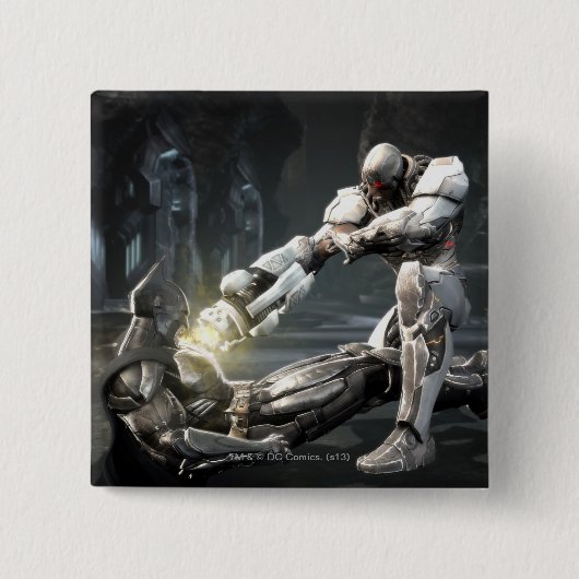 Screenshot: Batman vs Cyborg Vierkante Button 5,1 Cm (Voorkant)