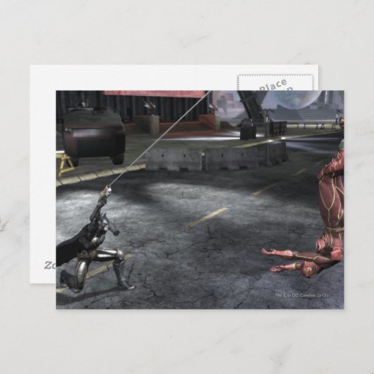 Screenshot: Batman vs Flash Briefkaart (Voorkant / Achterkant)