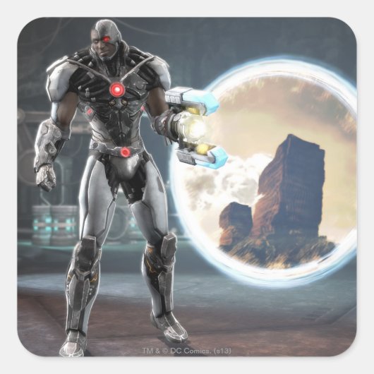 Screenshot: Cyborg 3 Vierkante Sticker (Voorkant)