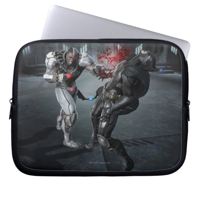 Screenshot: Cyborg vs Batman Laptop Sleeve (Voorkant)
