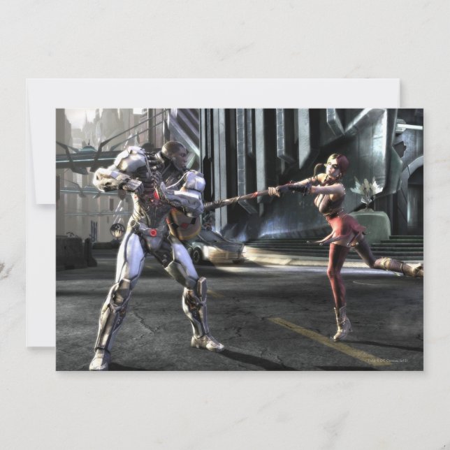 Screenshot: Cyborg vs Harley (Voorkant)