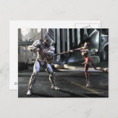 Screenshot: Cyborg vs Harley Briefkaart (Voorkant / Achterkant)