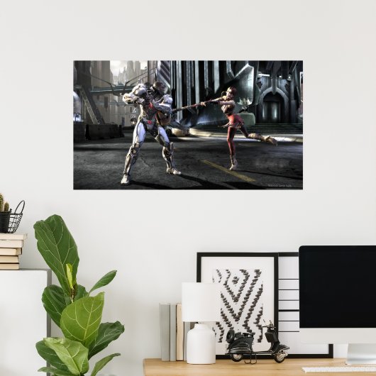 Screenshot: Cyborg vs Harley Poster (Thuiskantoor)