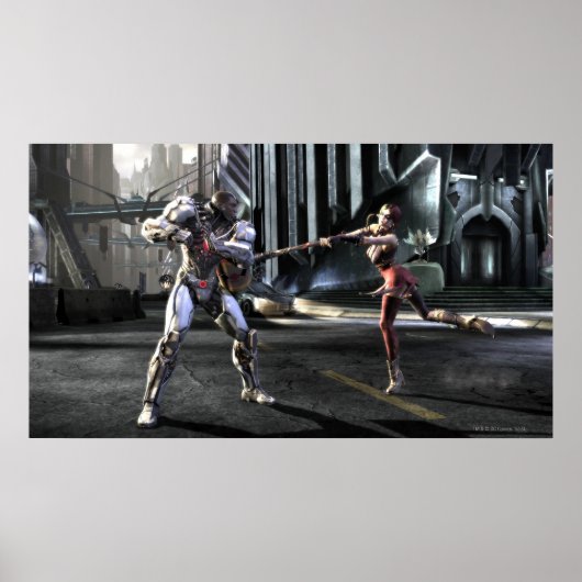 Screenshot: Cyborg vs Harley Poster (Voorkant)