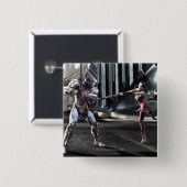 Screenshot: Cyborg vs Harley Vierkante Button 5,1 Cm (Voorkant /achterkant)