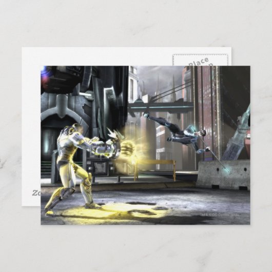 Screenshot: Cyborg vs Nightwing 2 Briefkaart (Voorkant / Achterkant)