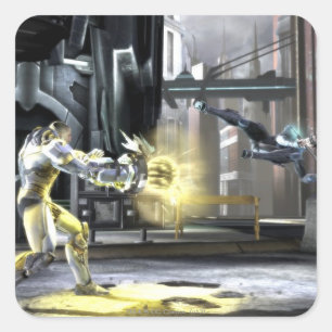 Screenshot: Cyborg vs Nightwing 2 Vierkante Sticker