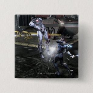 Screenshot: Cyborg vs Nightwing 3 Vierkante Button 5,1 Cm