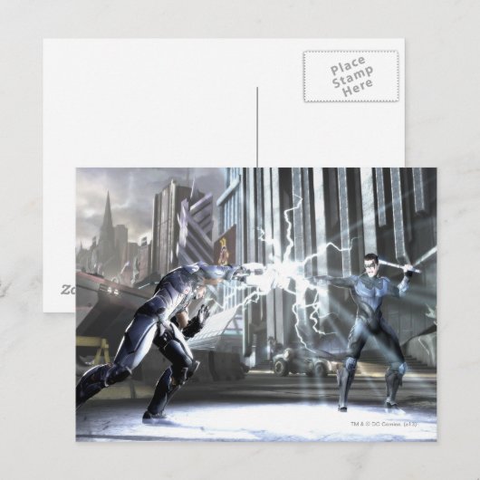 Screenshot: Cyborg vs Nightwing 4 Briefkaart (Voorkant / Achterkant)