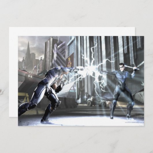 Screenshot: Cyborg vs Nightwing 4 Kaart (Voorkant / Achterkant)