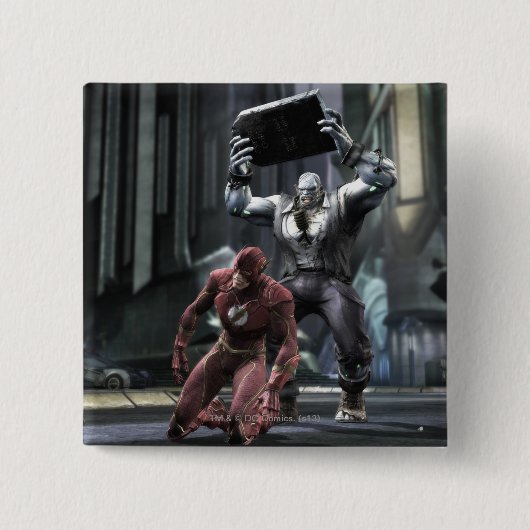 Screenshot: Flash vs. Grundy Vierkante Button 5,1 Cm (Voorkant)