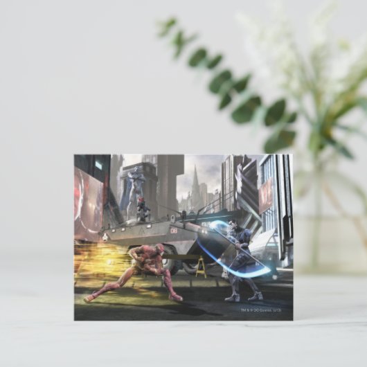 Screenshot: Flash vs Nightwing Briefkaart (Staand voorkant)