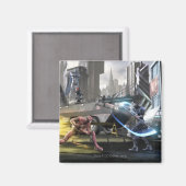 Screenshot: Flash vs Nightwing Magneet (Voorkant / Achterkant)