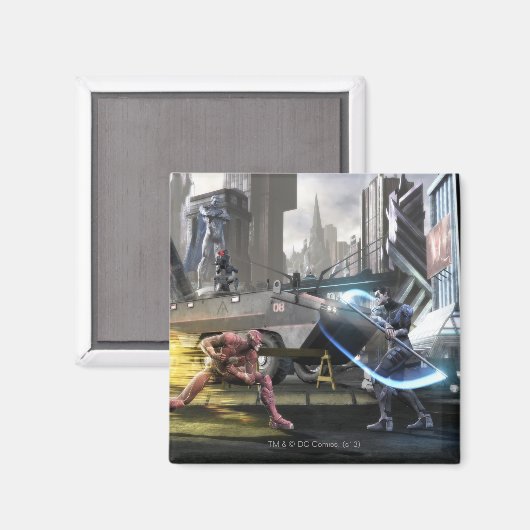 Screenshot: Flash vs Nightwing Magneet (Voorkant / Achterkant)
