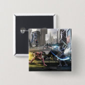 Screenshot: Flash vs Nightwing Vierkante Button 5,1 Cm (Voorkant /achterkant)