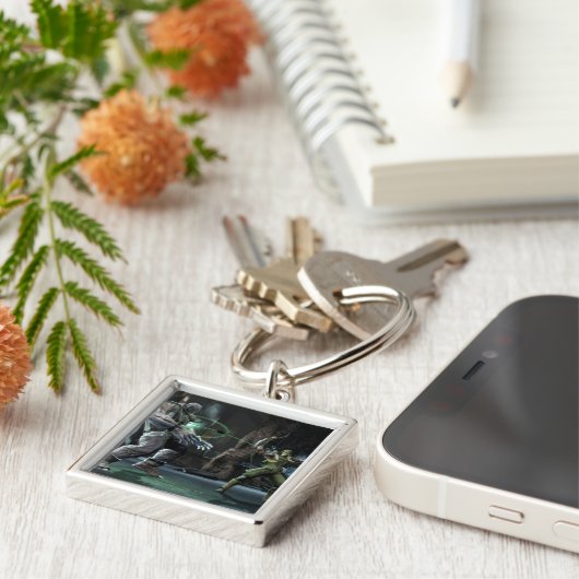 Screenshot: Grundy vs Green Arrow Sleutelhanger (Zijkant)