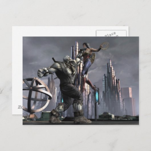 Screenshot: Grundy vs Wonder Woman Briefkaart (Voorkant / Achterkant)