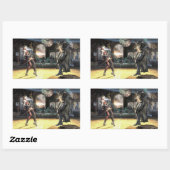 Screenshot: Harley vs Batman 2 Rechthoekige Sticker (Vel)