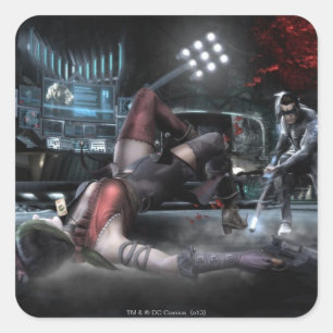 Screenshot: Harley vs Nightwing 2 Vierkante Sticker
