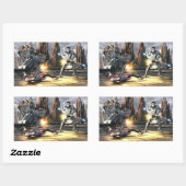 Screenshot: Harley vs Nightwing Rechthoekige Sticker (Vel)