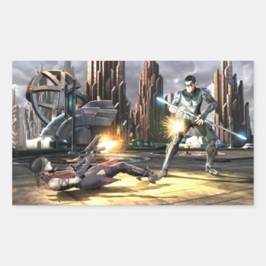 Screenshot: Harley vs Nightwing Rechthoekige Sticker (Voorkant)