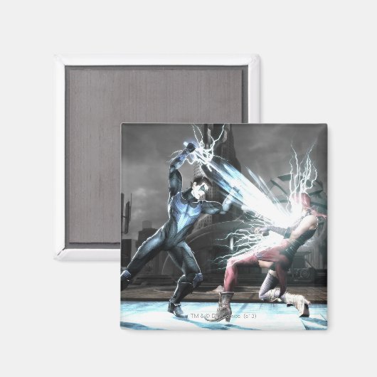 Screenshot: Nightwing versus Harley Magneet (Voorkant / Achterkant)