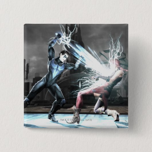 Screenshot: Nightwing versus Harley Vierkante Button 5,1 Cm (Voorkant)