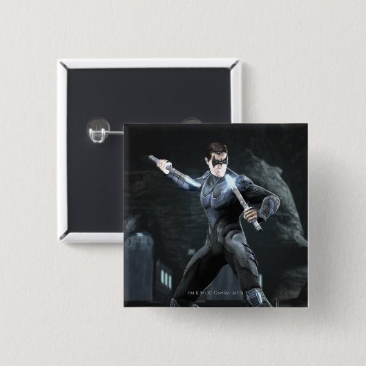 Screenshot: Nightwing Vierkante Button 5,1 Cm (Voorkant /achterkant)