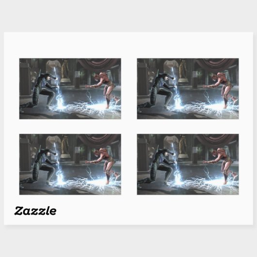 Screenshot: Nightwing vs Flash Rechthoekige Sticker (Vel)