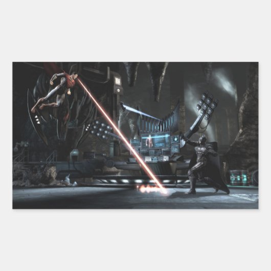 Screenshot: Superman vs Batman Rechthoekige Sticker (Voorkant)