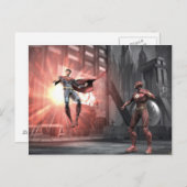Screenshot: Superman vs Flash Briefkaart (Voorkant / Achterkant)
