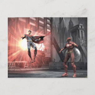 Screenshot: Superman vs Flash Briefkaart