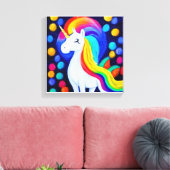 Screenshot Theme: Colorful Unicorn Canvas Afdruk (Insitu (Woonkamer))