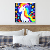 Screenshot Theme: Colorful Unicorn Canvas Afdruk (Insitu (Slaapkamer))