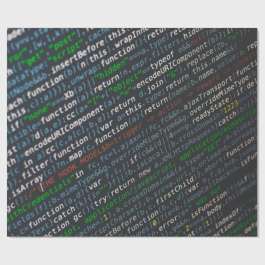 Screenshot van broncodes cadeaupapier (Vlak)